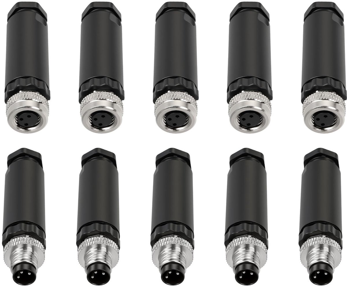 Omgoods - Waterdichte M8 Sensor Connector Male Female Plug 3-Pin Set