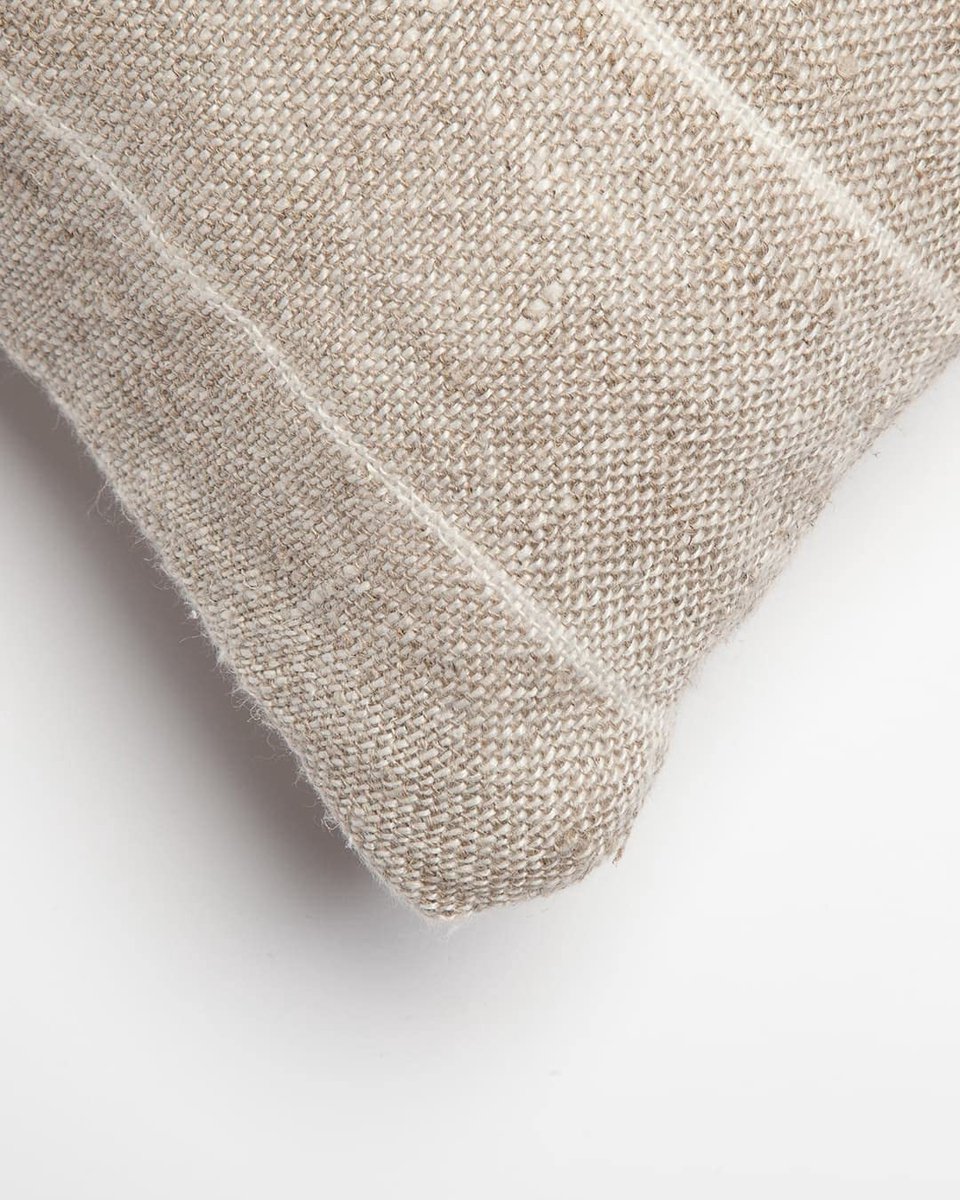 Omgoods - Linnen Kussenhoes Rechthoekig - Blauw - 40x60cm Boho Stijl met Koordsluiting