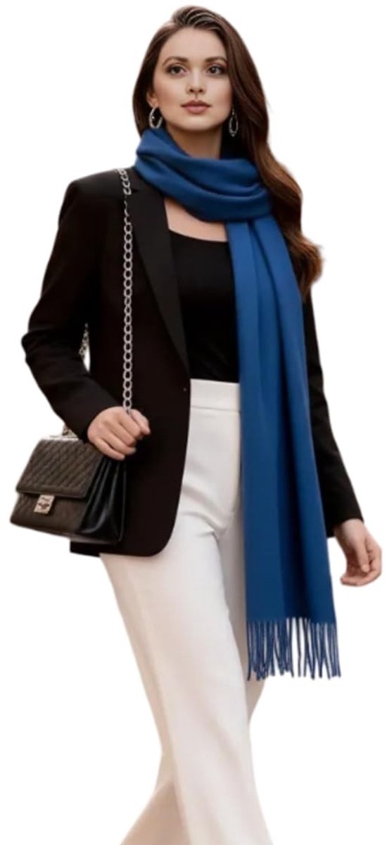 Omgoods - Luxe Cashmere Sjaal voor Dames in Wit