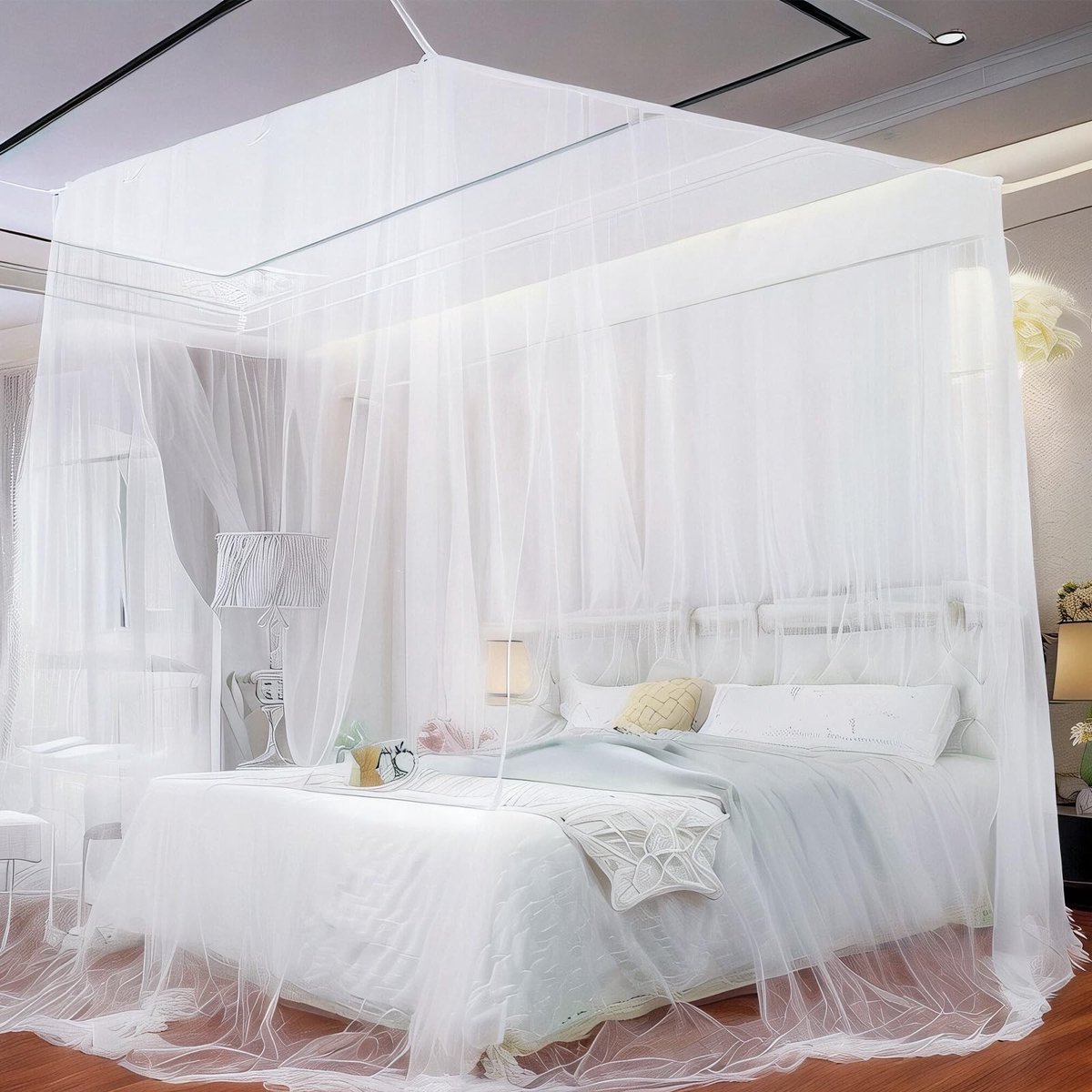 Omgoods - Grote Mosquito Net voor Bed 220 x 210 x 200 cm