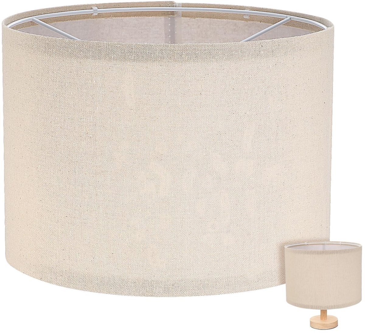 Omgoods - Decoratieve lampenkap - Retro stijl - Eenvoudig te installeren - Beige - Lampenkap voor bureaulamp - Geschikt voor tafellampen