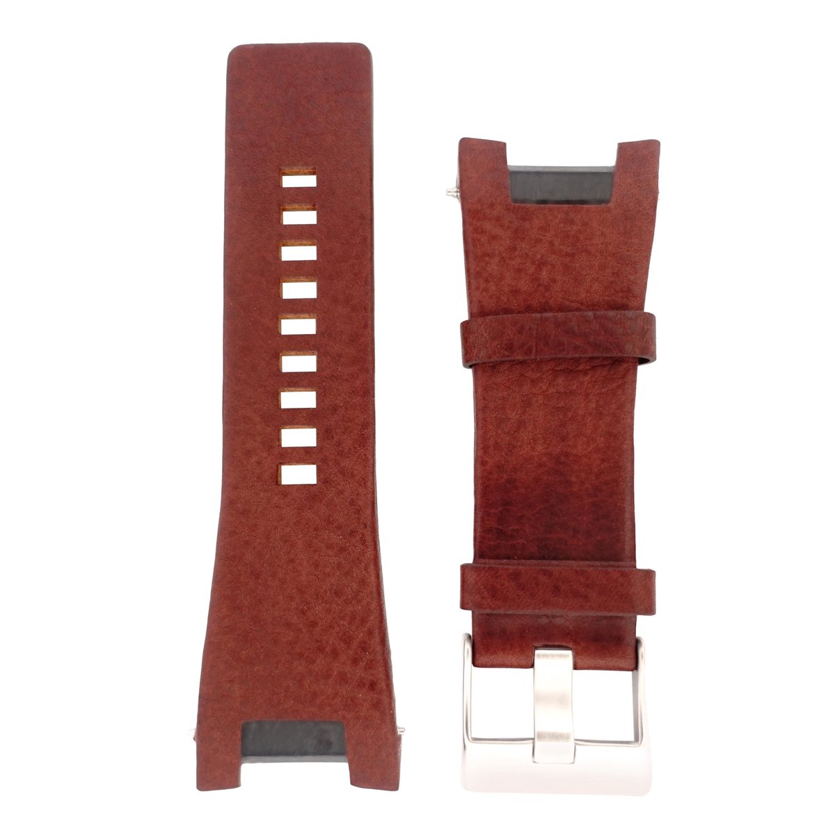 Omgoods - Vervangende Leren Horlogeband 30mm Bruin