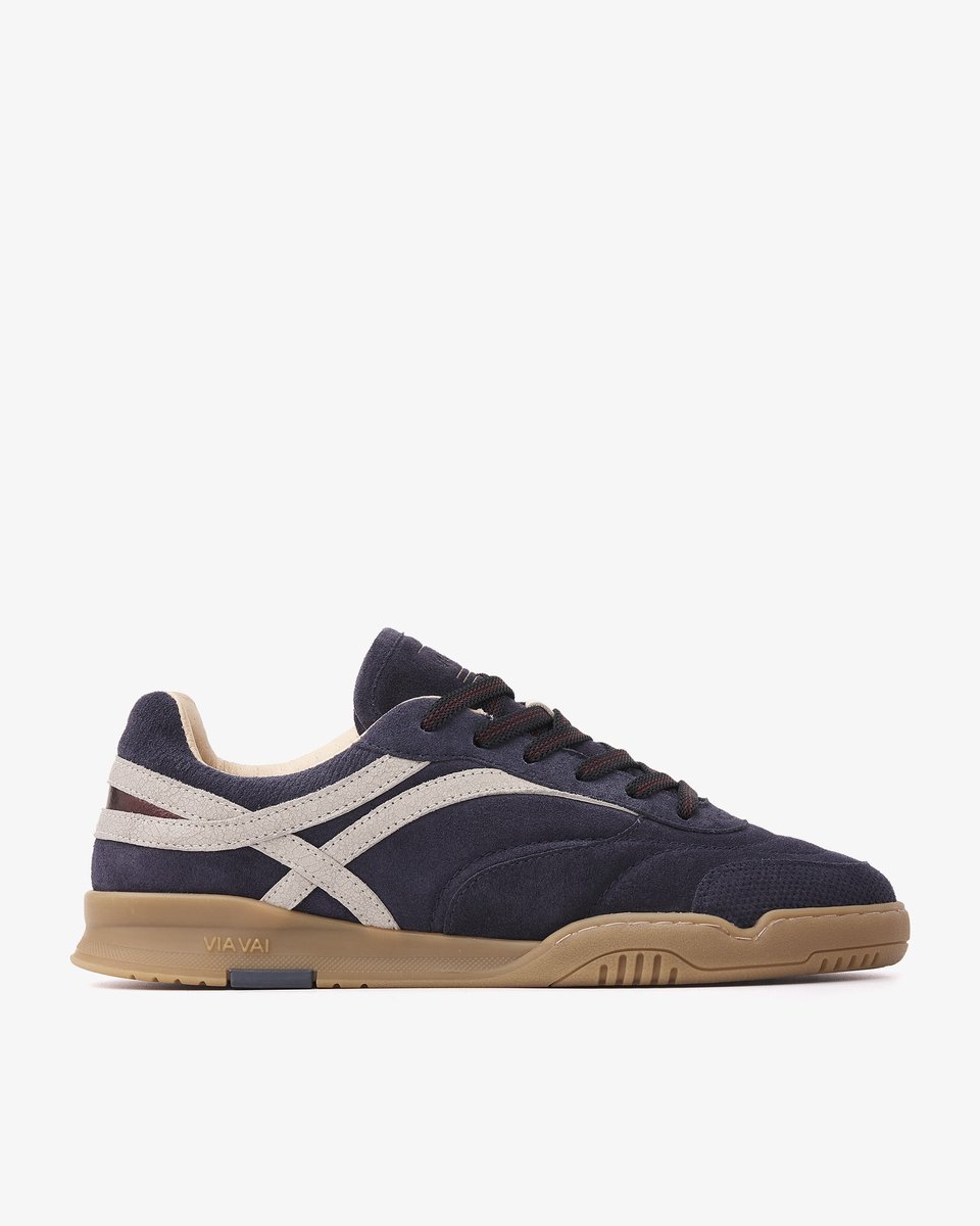 VIA VAI Kris Dante Sneakers Dames - Leer,Suède - Blauw - Maat 40