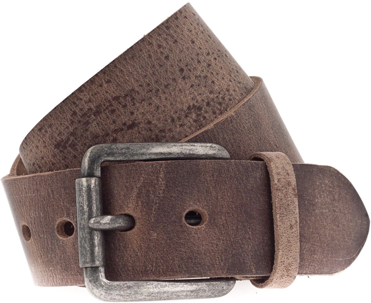 Vanzetti Leren riem Denim Love 45mm Leather Belt W100 Light Brown bruine