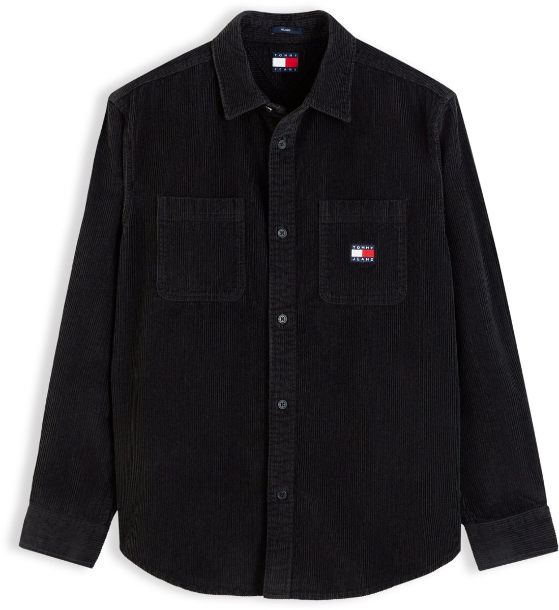 Tommy Jeans Overhemd Tjm Rlx Corduroy Shirt Ext Dm0dm23705 Bds Mannen Zwart