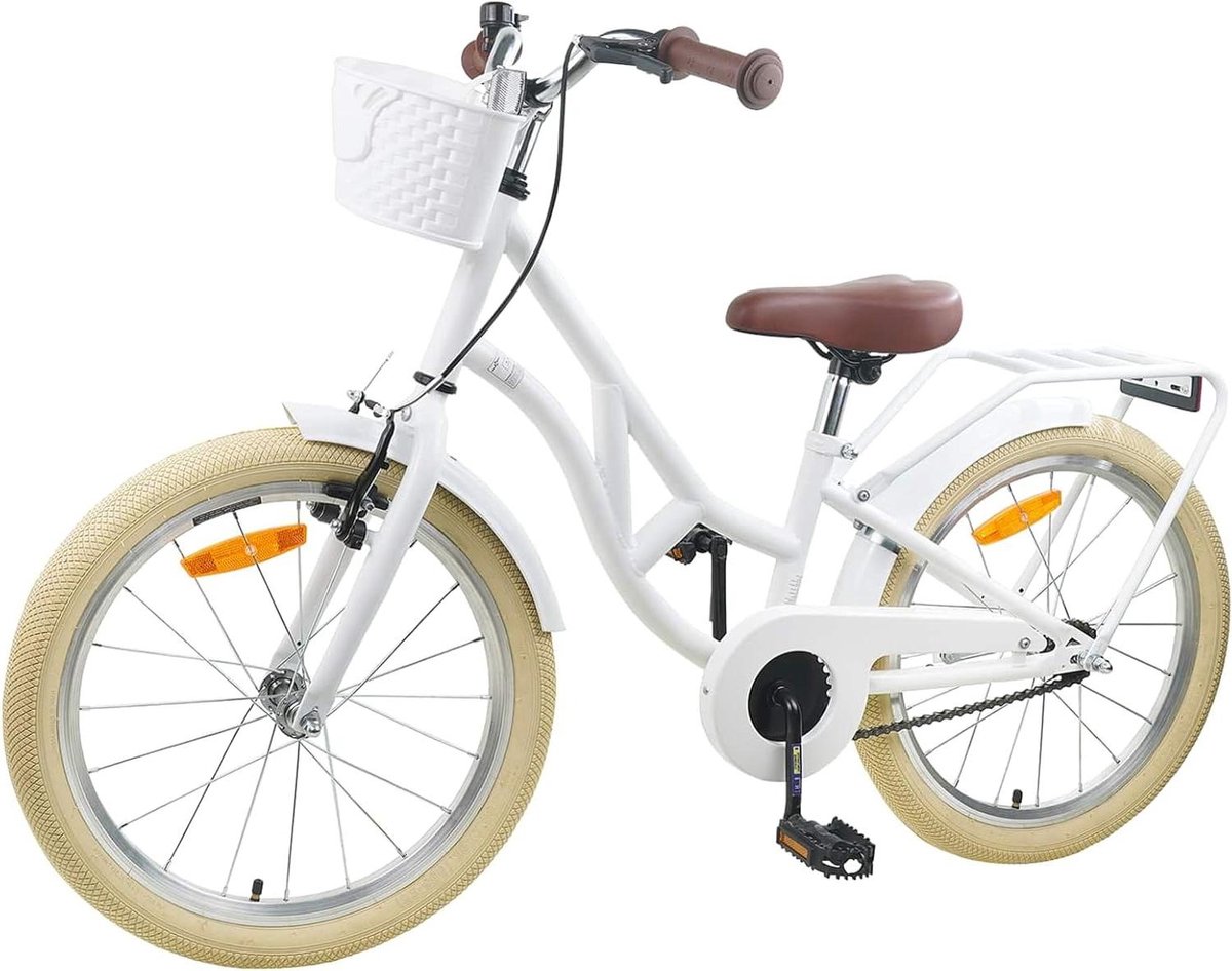 Kinderfiets 20 inch sfiets sfiets Veilig Fietsen Verstelbaar Zadel Stuur 20 inch Wit