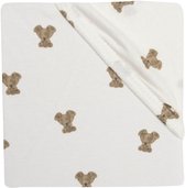 Jollein Hoeslaken Ledikant - 60x120cm - Jersey - Mini Teddy Bear
