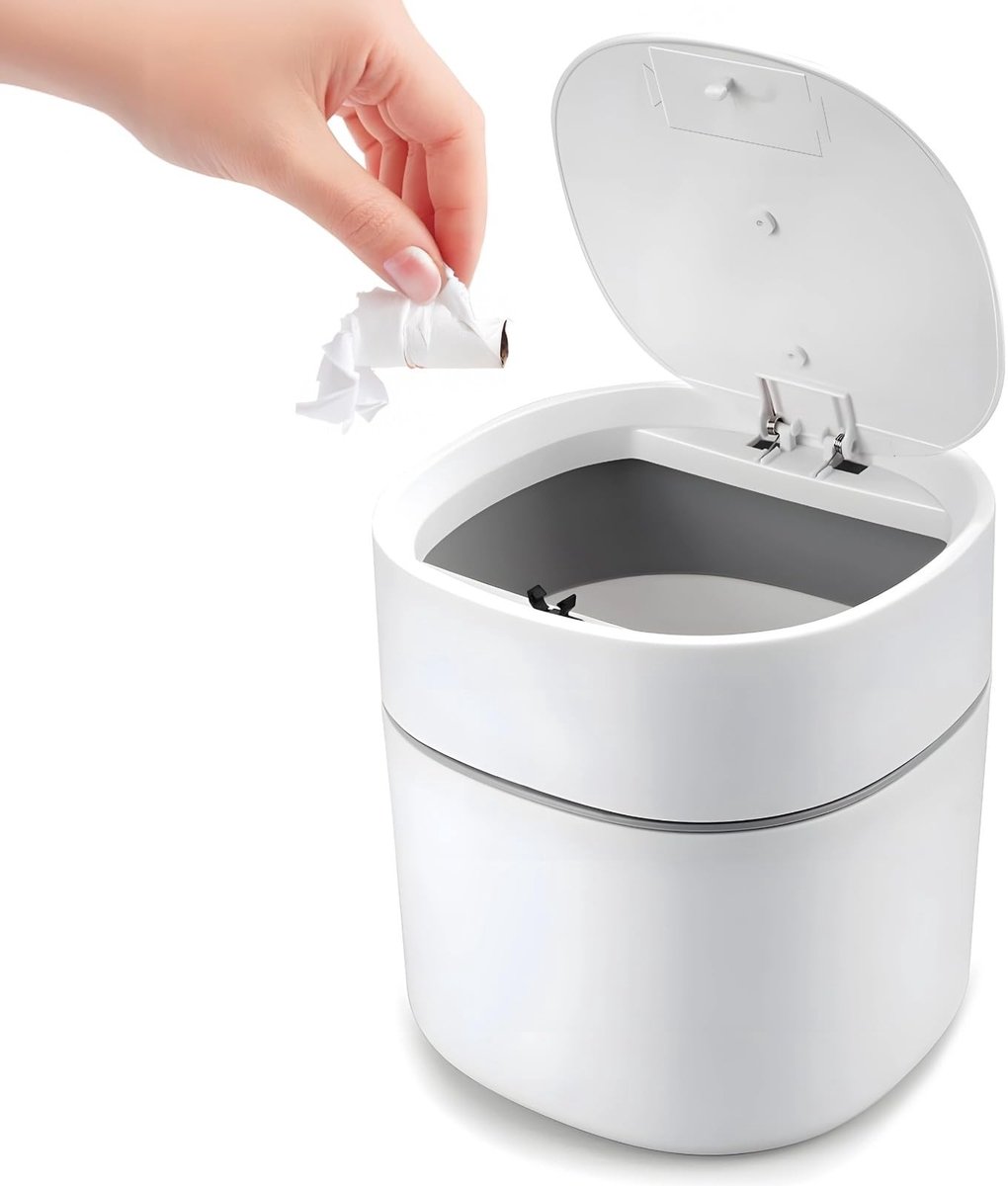 Omgoods - Compacte Afvalbak met Druksluiting, 0.5 Gallon