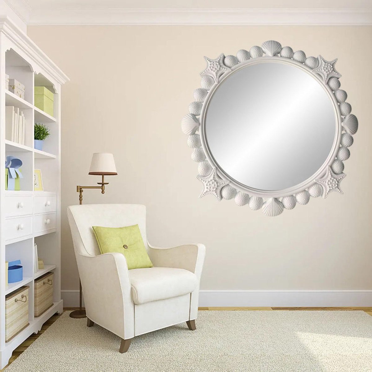 Omgoods - Grote Decoratieve Wandspiegel voor Badkamer en Woonkamer