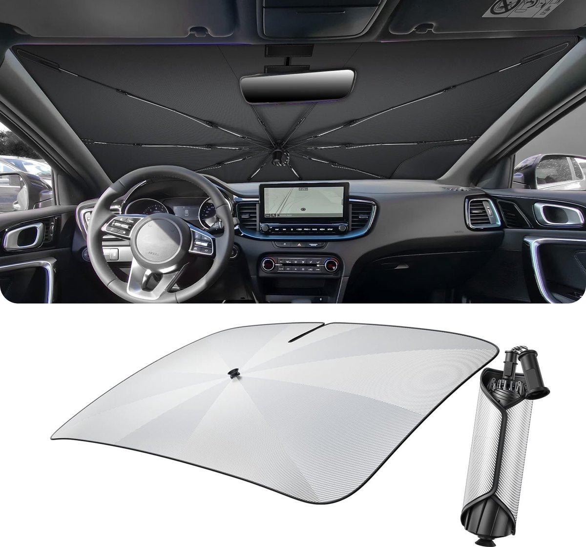 Omgoods - Auto Parasol voor Kia Ceed 2019-2025 met UV- en Hittebescherming