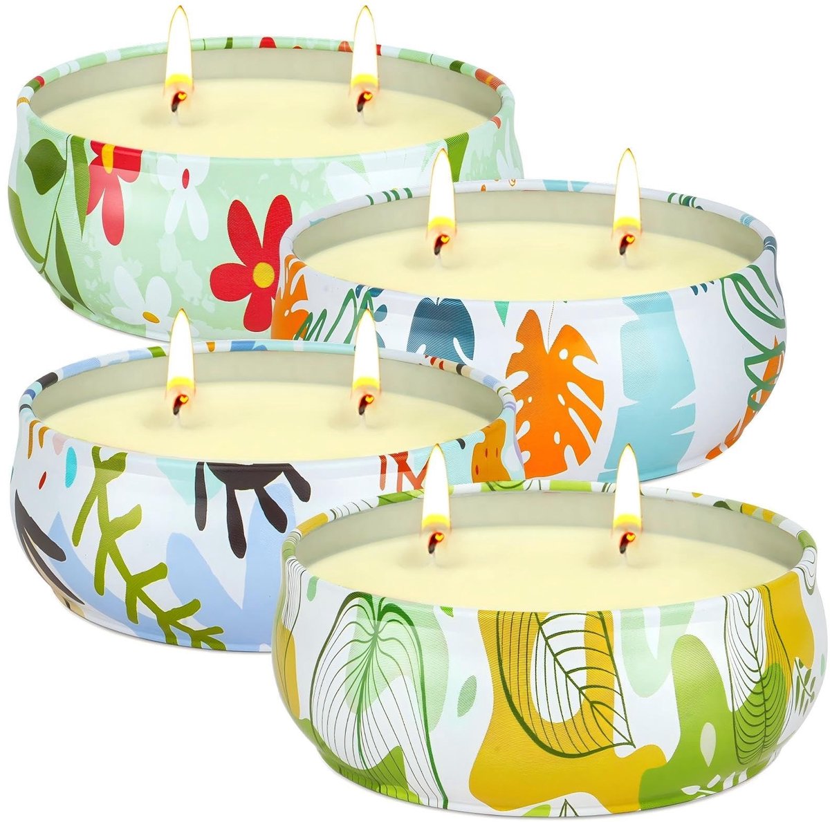 Omgoods - Citronella Kaarsen voor Buiten met Deksel - 200 Uur Brandduur