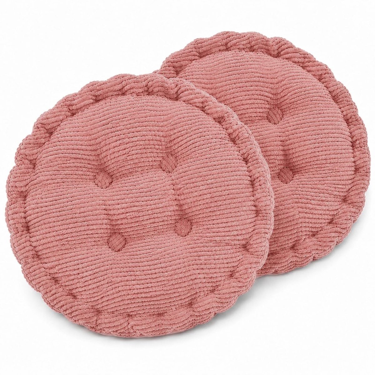 Omgoods - Zacht Zitkussen voor Binnen en Buiten (Roze, Rond)