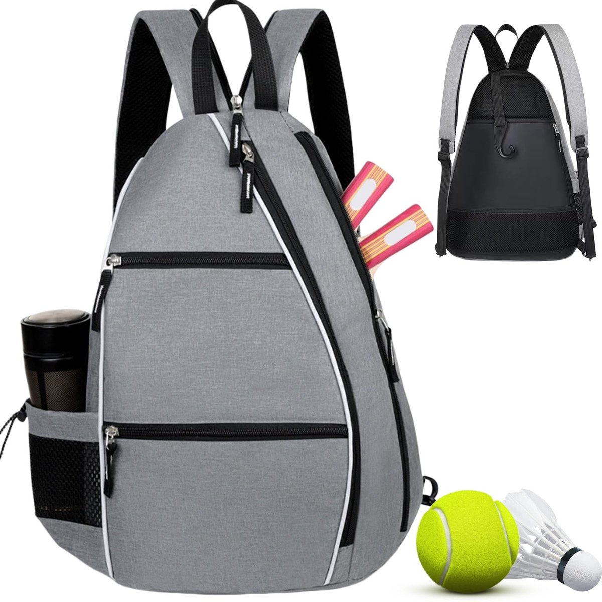 Omgoods- Tennisrugzak Uniseks - Grote Picklebaltas - Sporttas voor Rackets - Waterdicht Polyester - Lichtgewicht en Duurzaam - Geschikt voor Dames/Heren/Tieners