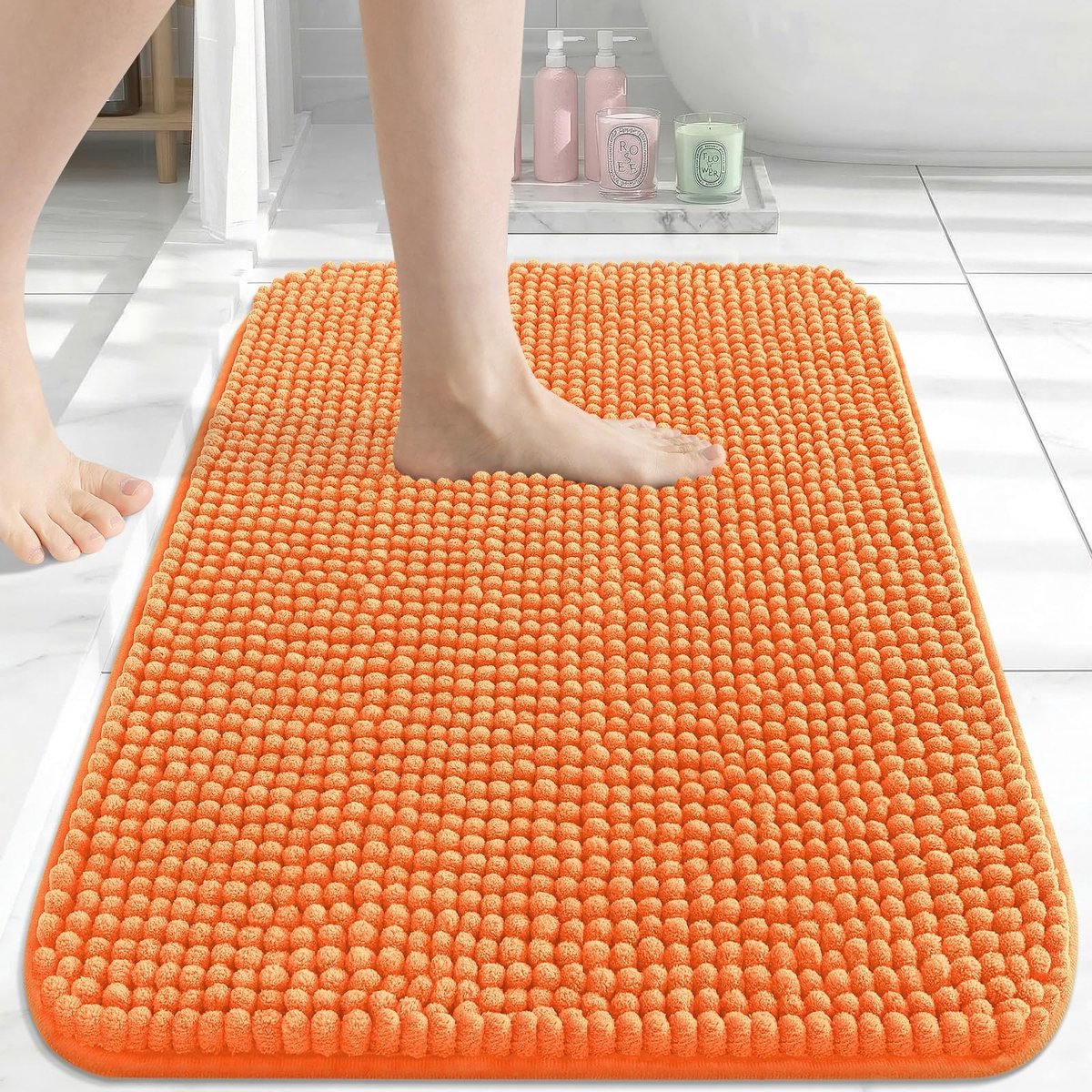 Omgoods - Zachte en Absorberende Badmat van Chenille, 20 x 30 Inch