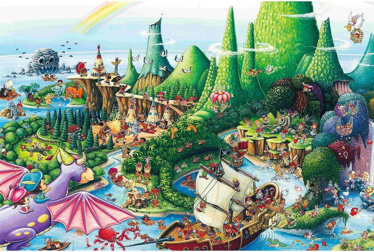 Omgoods - PieceRelax Puzzel van 2000 Stukjes - Peter Pan Thema