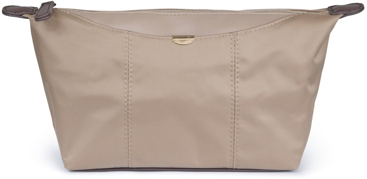 Omgoods - Grote Waterdichte Toilettas - Ruime Make-up & Verzorgingsproducten Pouch in Beige