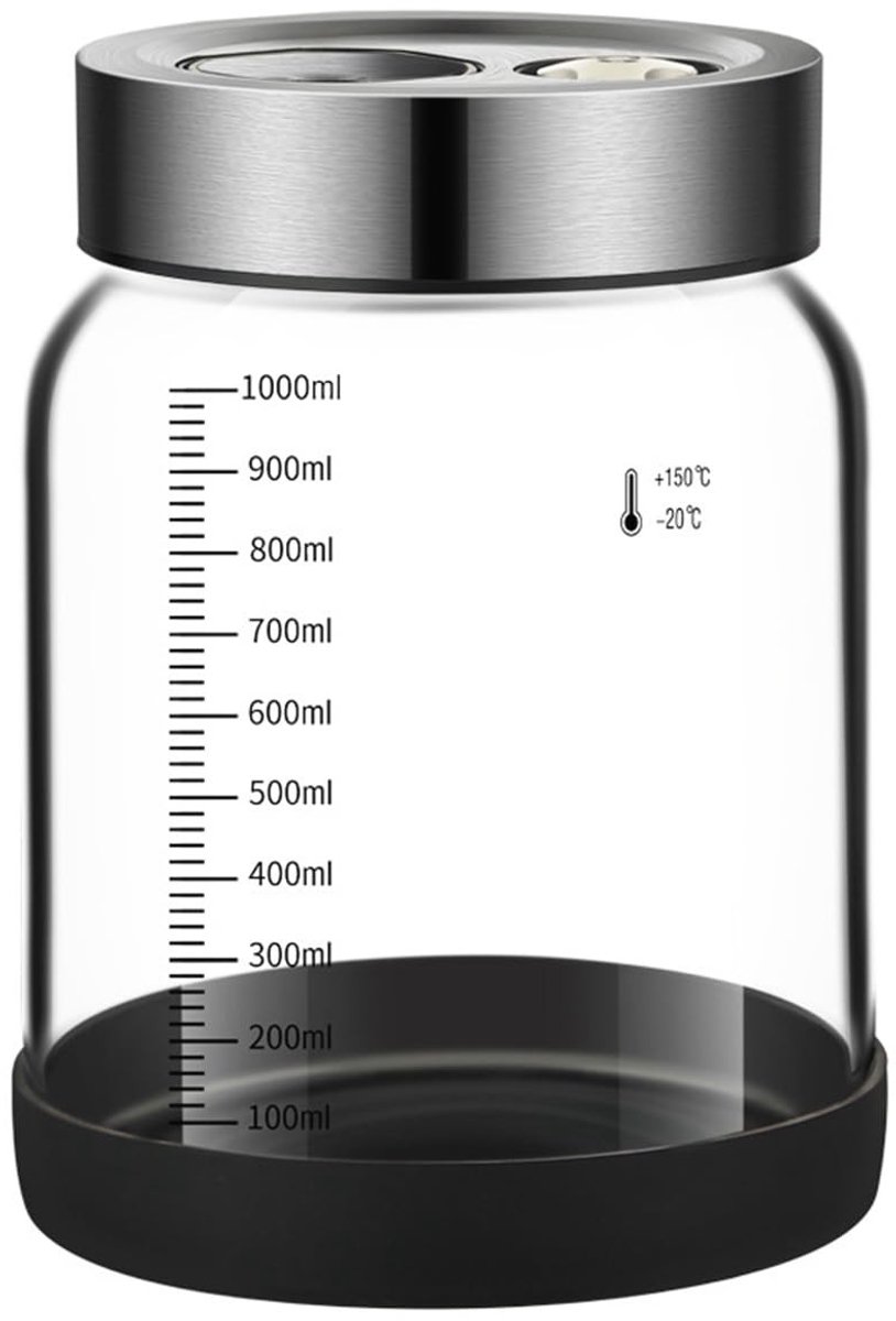Omgoods - Gistingscontainer 1 Liter met Luchtdicht Deksel