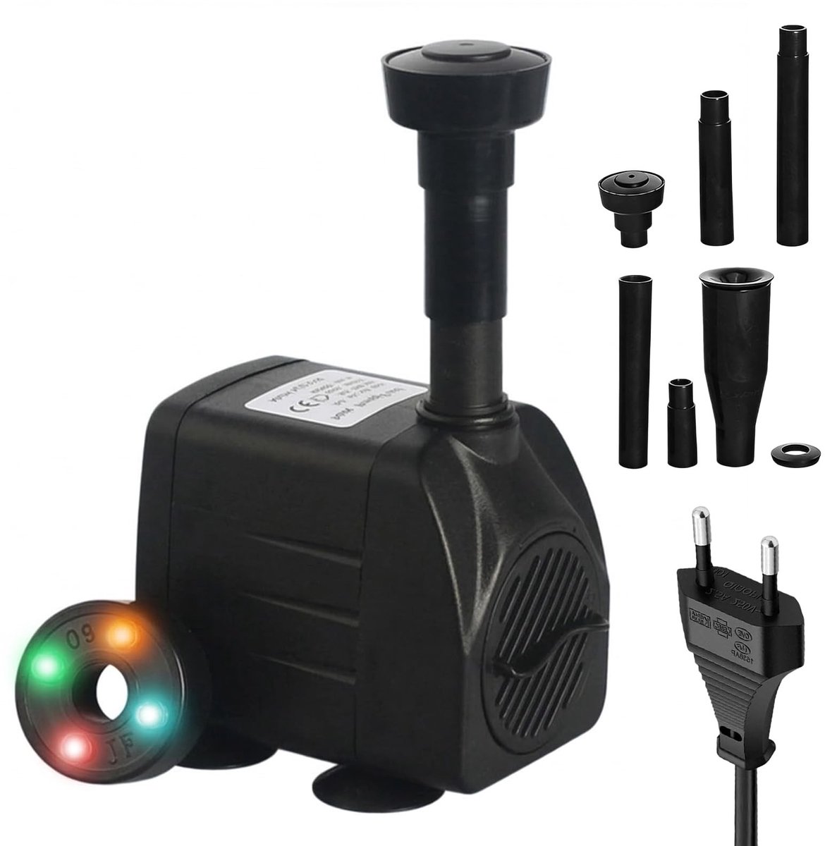 Omgoods - Elektrische Fonteinpomp met LED Verlichting voor Tuinen en Vijvers