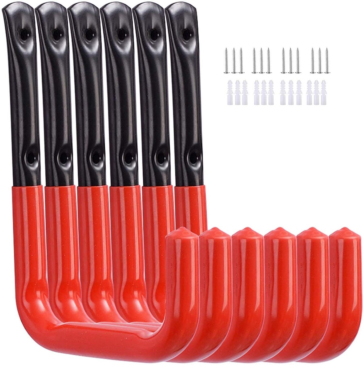 Omgoods - Garage Haken Set van 6 voor Gereedschap en Fietsen
