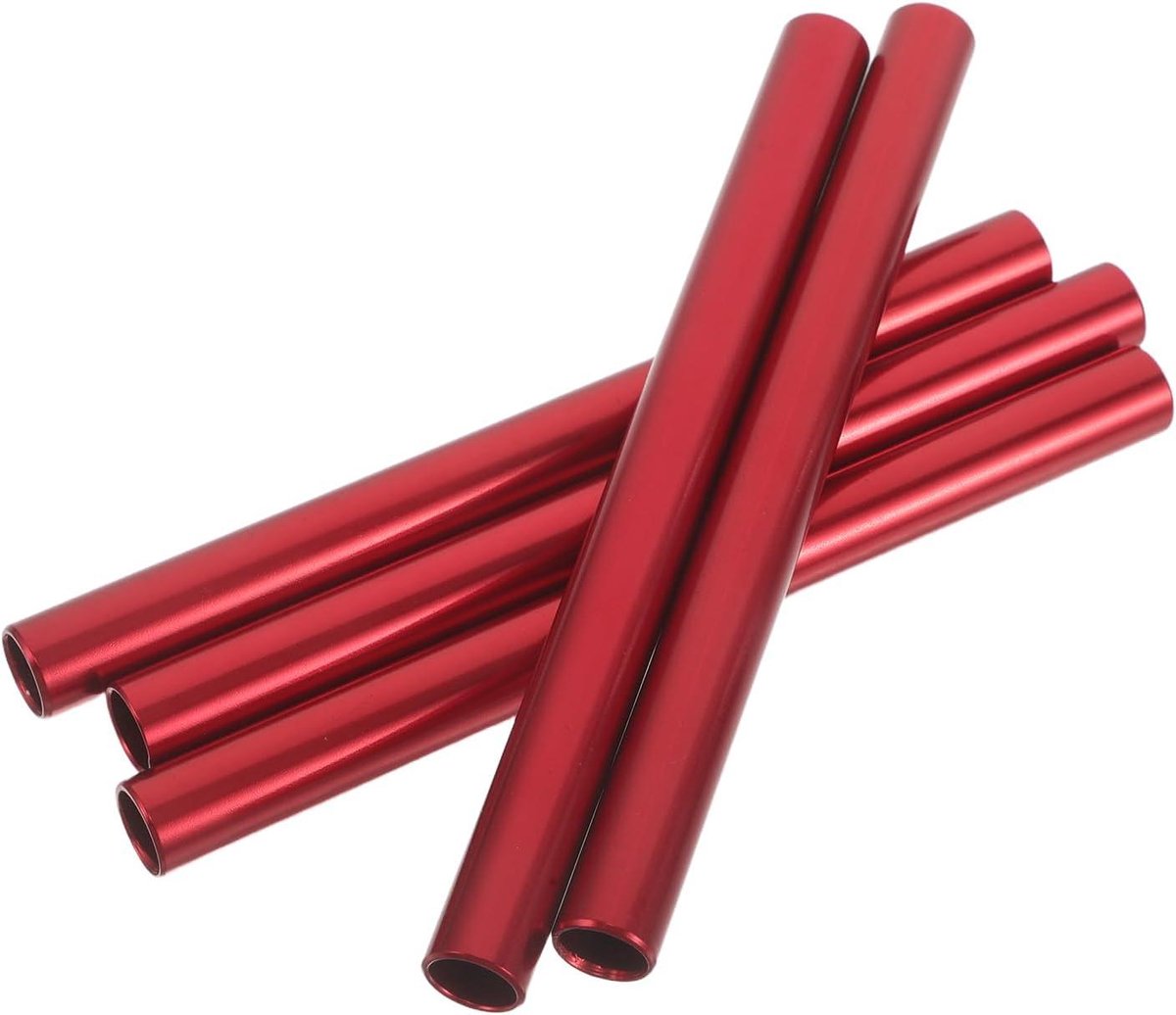 Tentstok Reparatie Hulzen - Tentstok Connectoren - Kampeeruitrusting Onderhoud - Lichtgewicht Aluminium Constructie - 5 stuks - Rood