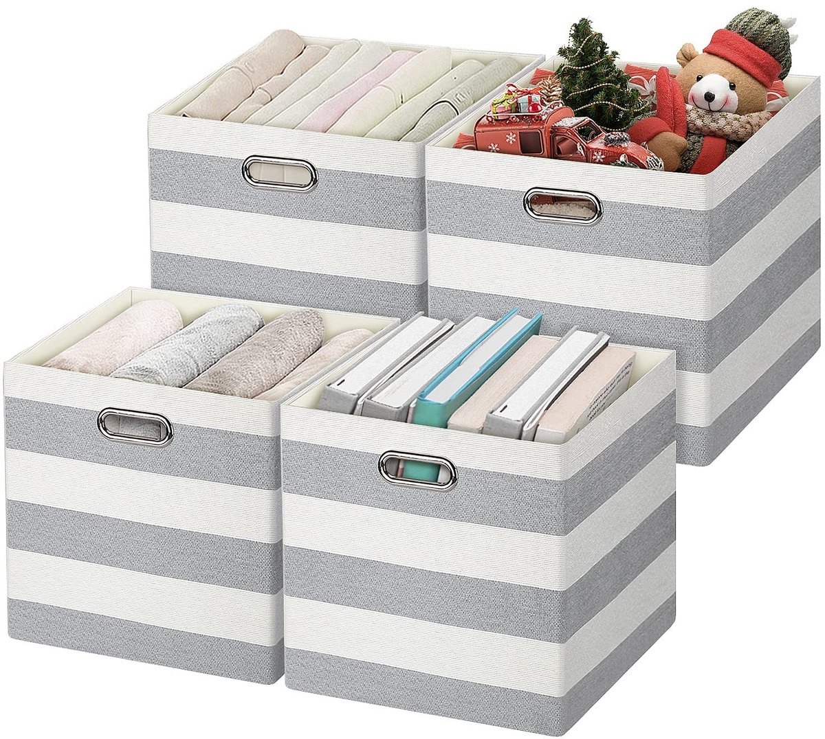 Omgoods - Set van 3 Dikkere Opbergbakken voor Huis en Kantoor