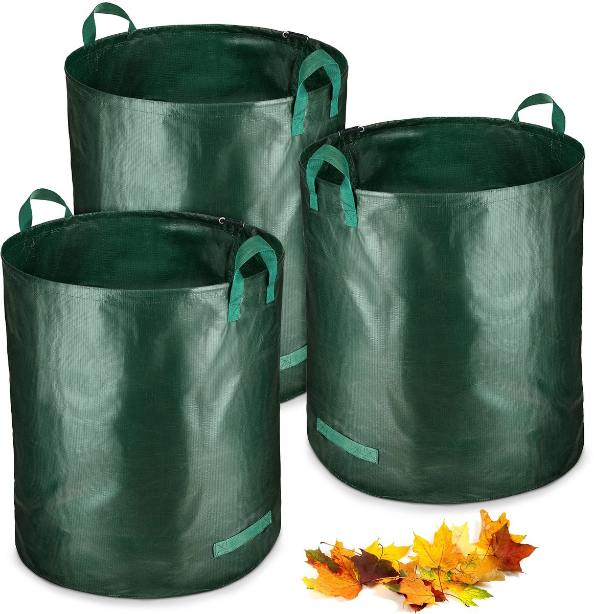 Omgoods - Set van 3 Tuinafvalzakken 272L, Robuust en Vouwbaar