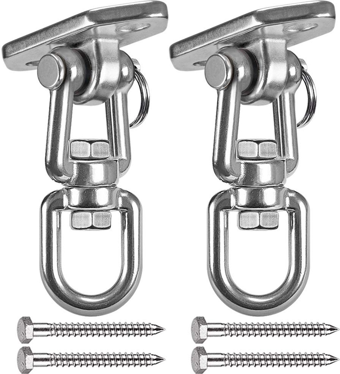 Omgoods - 2 Stuks Heavy Duty 360° Swivel Swing Hanger - Stalen Bevestiging voor Hangstoelen