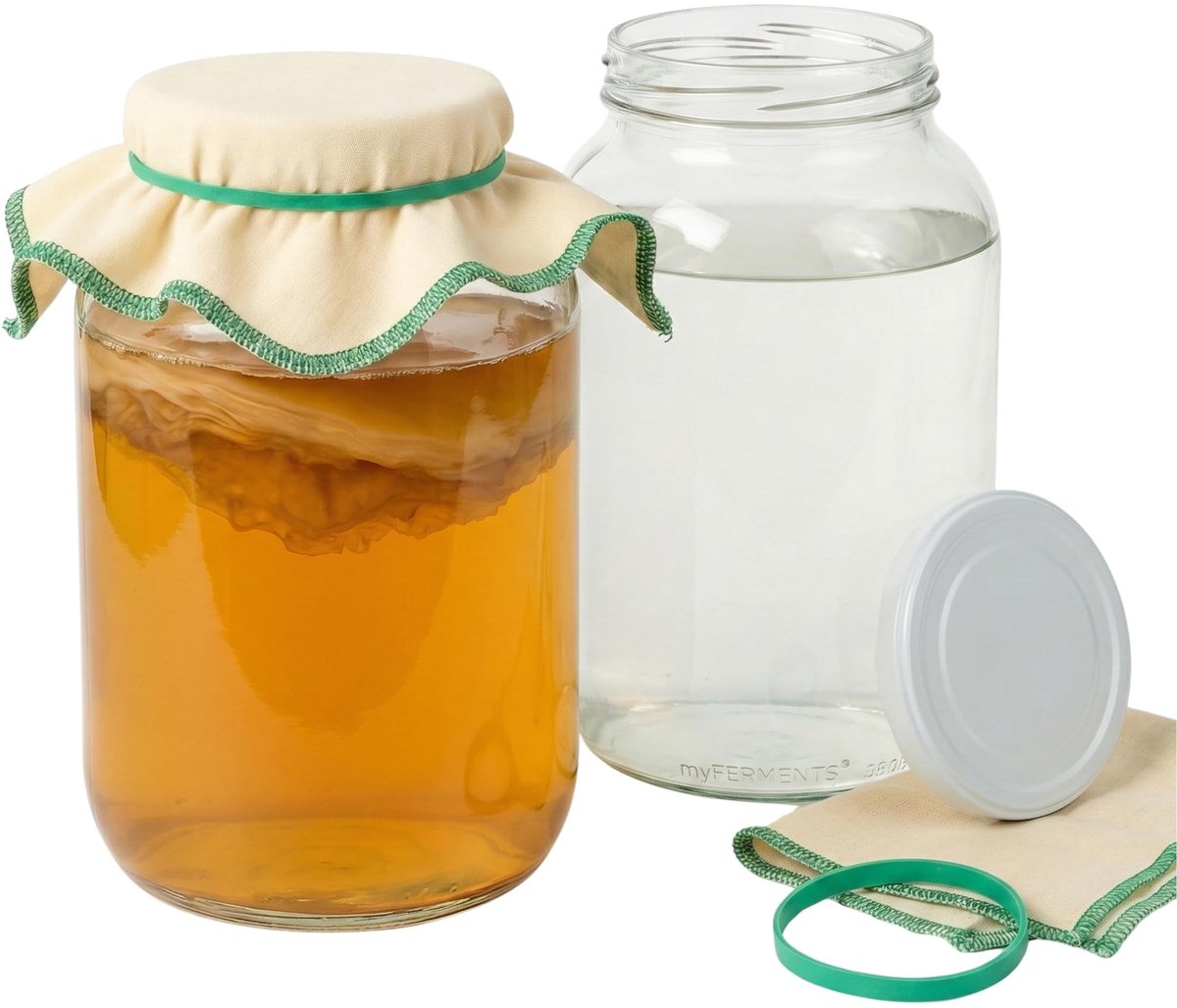 Omgoods - Grote Glazen Pot van 4 L voor Fermentatie