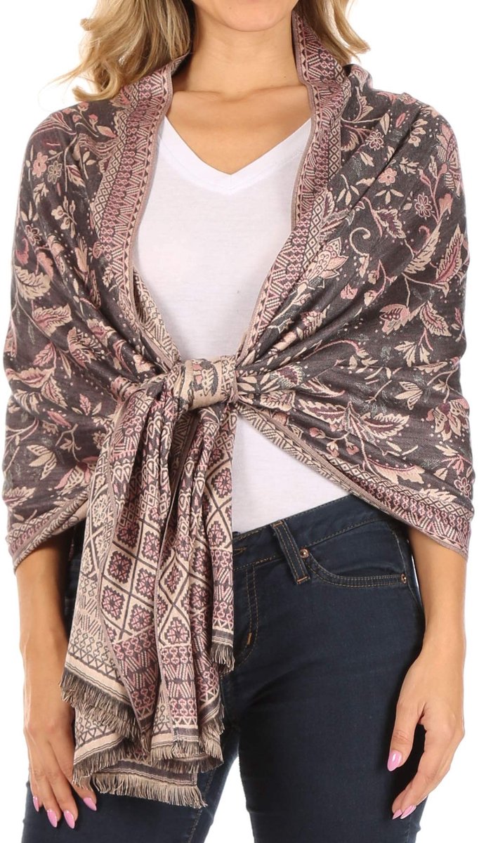 Omgoods - Zachte Omslagdoek voor Dames van Geweven Pashmina