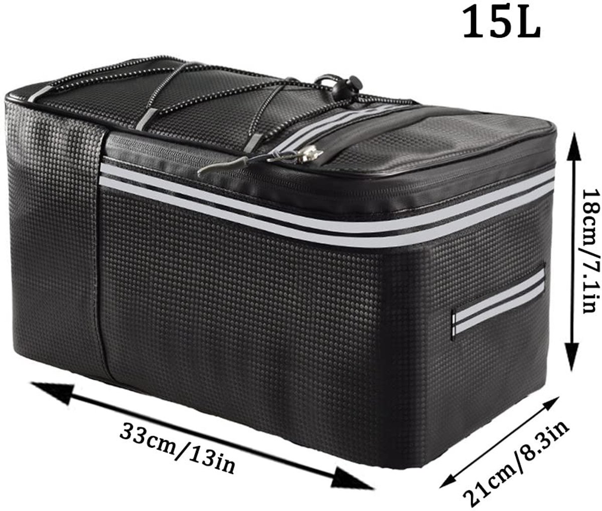Omgoods - Waterdichte Fietstas met Reflecterende Strips, 15L