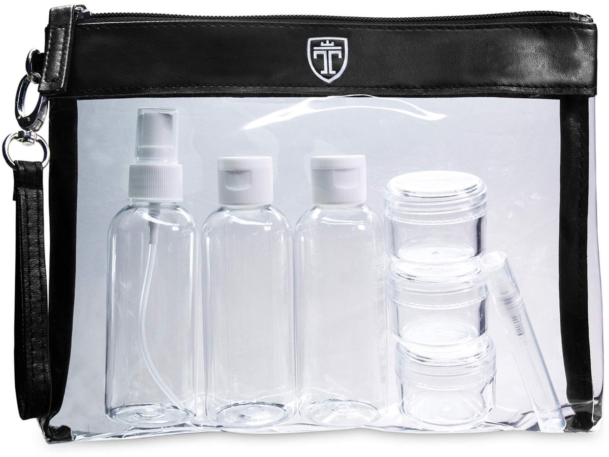 Omgoods - Transparante Toilettas 1 L - Voor Vliegtuigreizen en Cosmetica