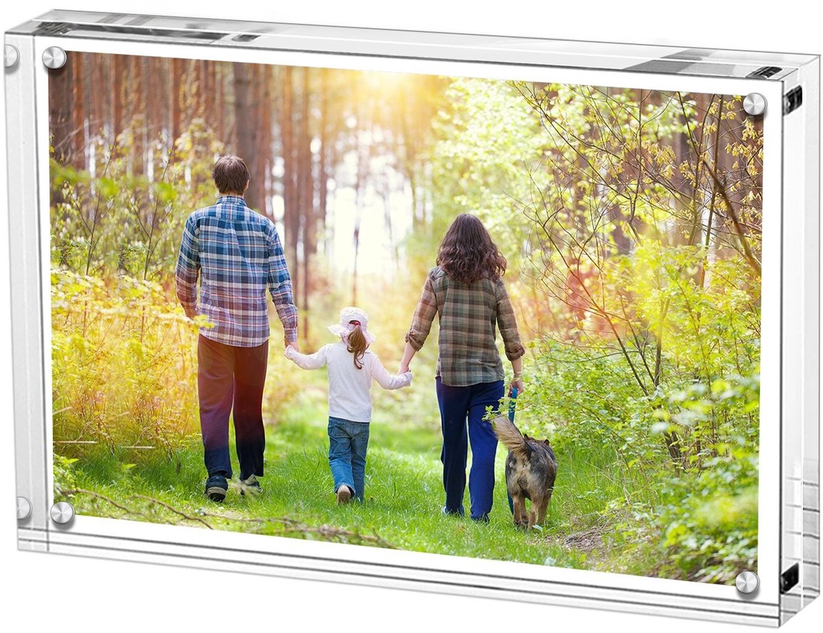 Omgoods - Dubbelzijdig Acryl Fotolijst 6x8 Inch - Transparante Fotohouder voor Thuis en Kantoor