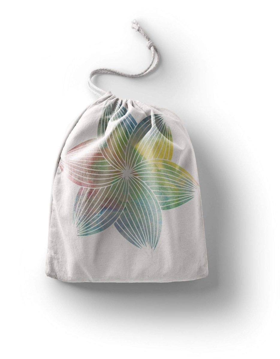 Omgoods - Bedrukte Katoenen Trekkoord Tas 40x50cm Herbruikbaar Meerkleurig