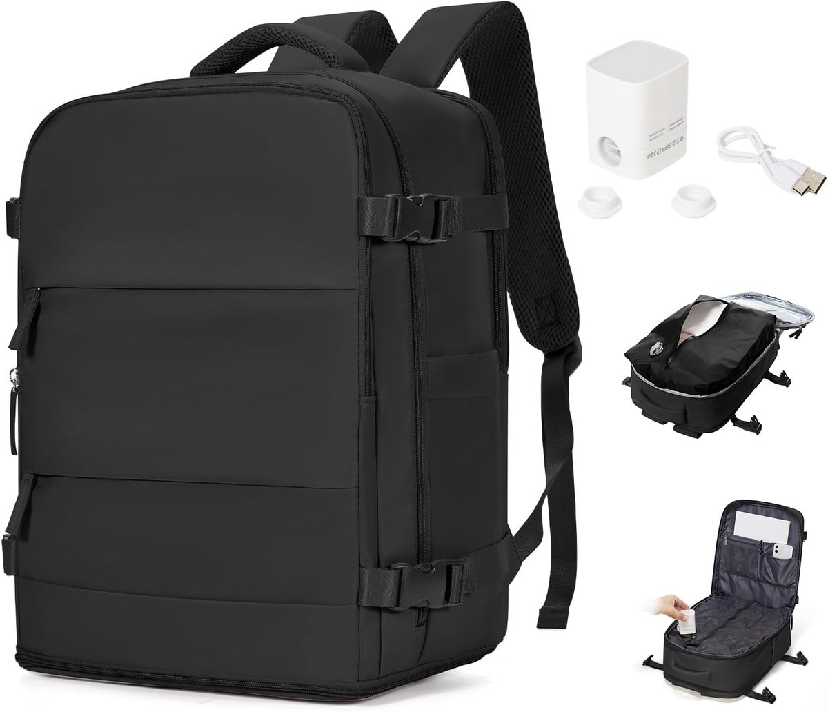 Reisrugzak 40x30x20 - Waterdicht - Met vacuümpomp - Ideaal als handbagage - SnelShoppen