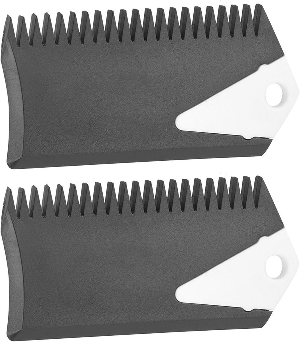 Surfboard Wax Kam - Skimboard Cleaner - Surf Wax Aanbrengen - Ergonomisch Ontwerp - 2 stuks - Zwart