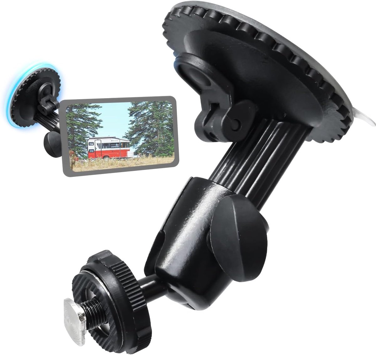 Windshield zuignap houder voor achteruitrijcamera - 360° verstelbaar - Metalen montage zonder boren - SnelShoppen
