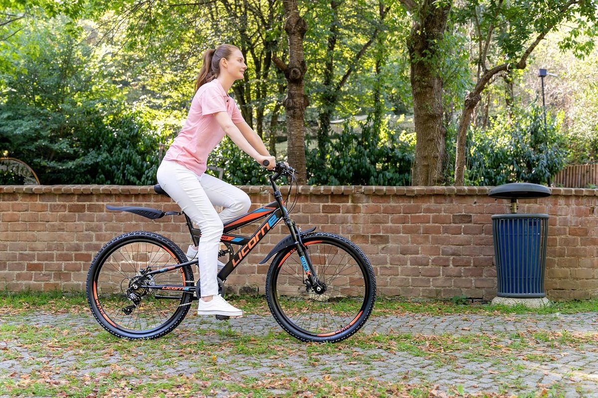 SnelShoppen - Premium Mountainbike 26 27.5 29 Inch Voor Jongens, Meisjes, Vrouwen en Mannen - Volledige Vering, 21 Versnellingen, Voor- en Achter Schi