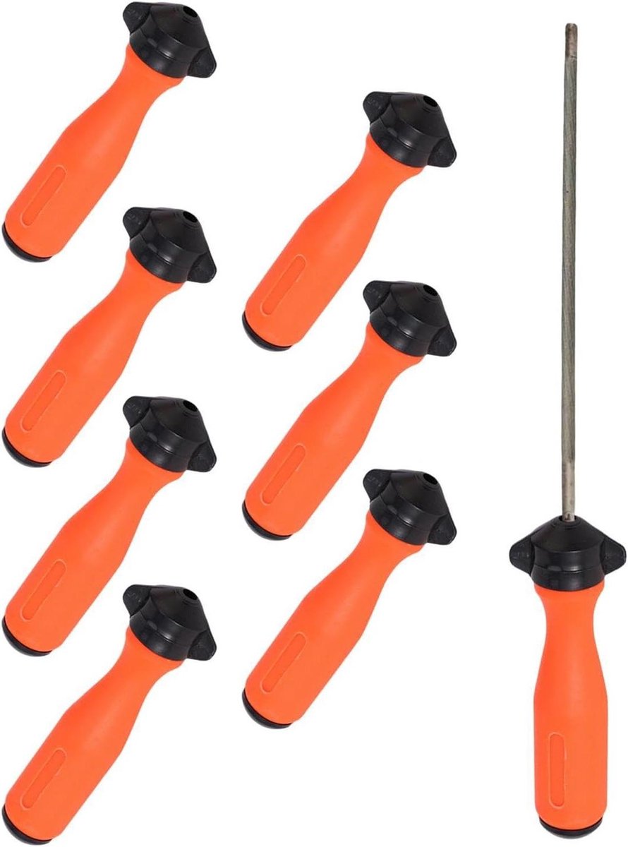 Kettingzaag Vijlen Handvatten - Vijlen Vervanging - Kettingzaag Onderhoud - Ergonomische Niet-Slip Grip - 8 Stuks - Nylon