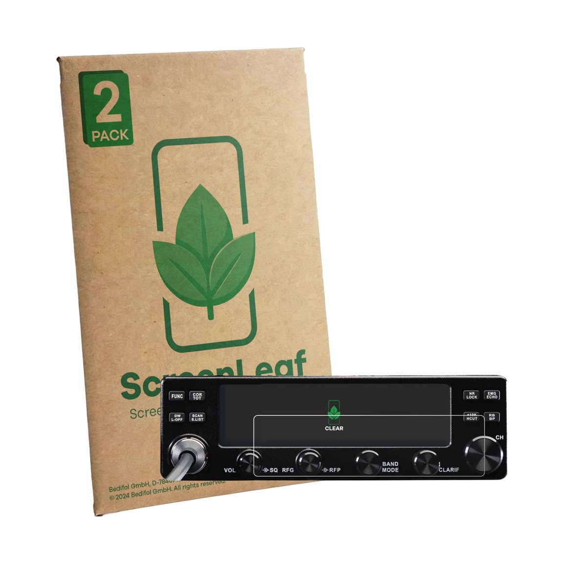 2 Stuks Screenprotector voor Midland 8001 Pro - Hoogwaardige Beschermfolie transparant