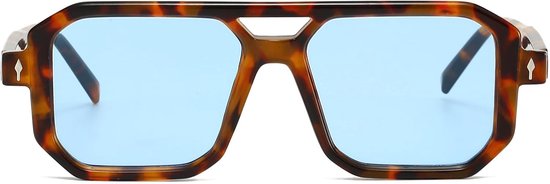 Retro vierkante zonnebril voor mannen en vrouwen, jaren '70, piloot, dubbele brug, vintage, oversized zonnebril, modieuze zonnebril, UV400-bescherming — afbeelding 3