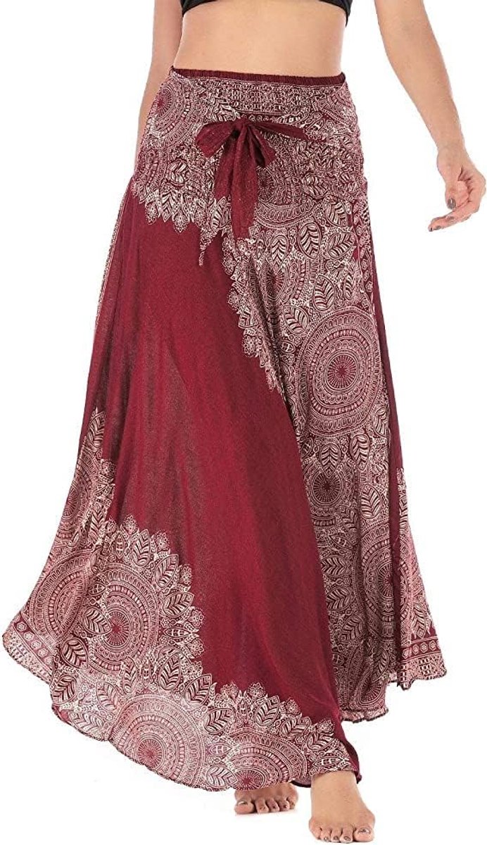 Elegante lange rok voor dames, 2-in-1, buikdansrok, lang, boho-stijl, voor op vakantie