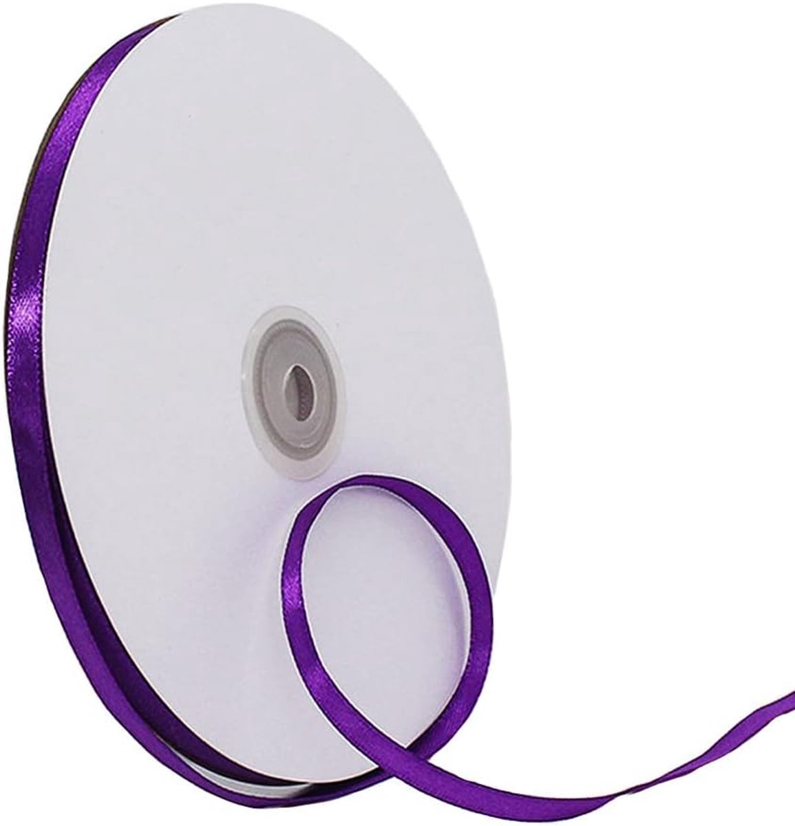 lint 6mm voor geschenkverpakking, 91m satijnen lint paars haarlint voor vrouwen, ballon lint aanwezig lint stof dik lint voor knutselen, Kerstmis, bloemist, boeket, bruiloft auto, taart decoraties