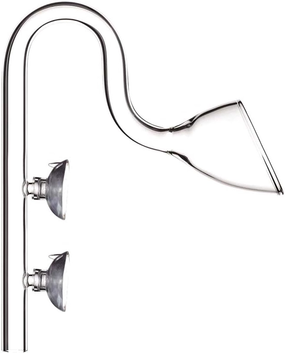 Aquatische glazen lelie pijp uitstroom met zuiging voor aquarium plant en zeewater filter 1/2' (12/16mm) slang