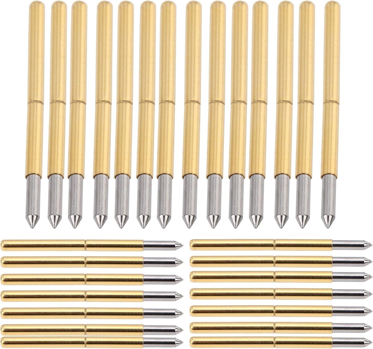 100 stks P125-B Test Probe 2.0mm Lente Test Detectie Probe Pins Messing Pogo Pins Test Probes/Leads
