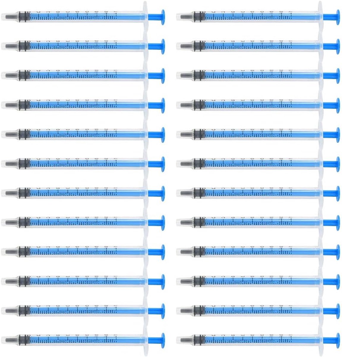 100 stuks spuiten, 1 ml plastic spuit, oliedoseerspuit (zonder naalden) voor het voeden van dieren, vloeistofmeting voor laboratorium, industrieel precisiegebruik