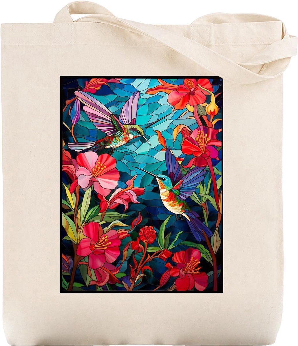 d'amour Tote Bag Dames - tas voor dieren in lood schilderij - stoffen tas - canvas tas voor dames - canvas draagtas - boodschappentas - boodschappentas, Natuurlijk., 38 x 42 cm