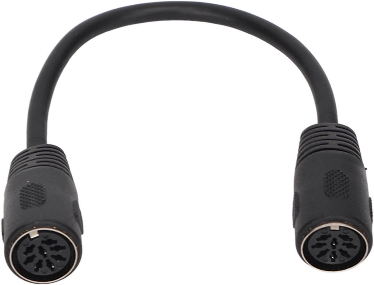 8 Pin DIN Female Naar Female MIDI Extender Koppelstuk Joiner, PVC Puur Koperen Kern Flexibele DIN 8 Pin Female Geluidskabel voor AV-apparatuur 0.66ft
