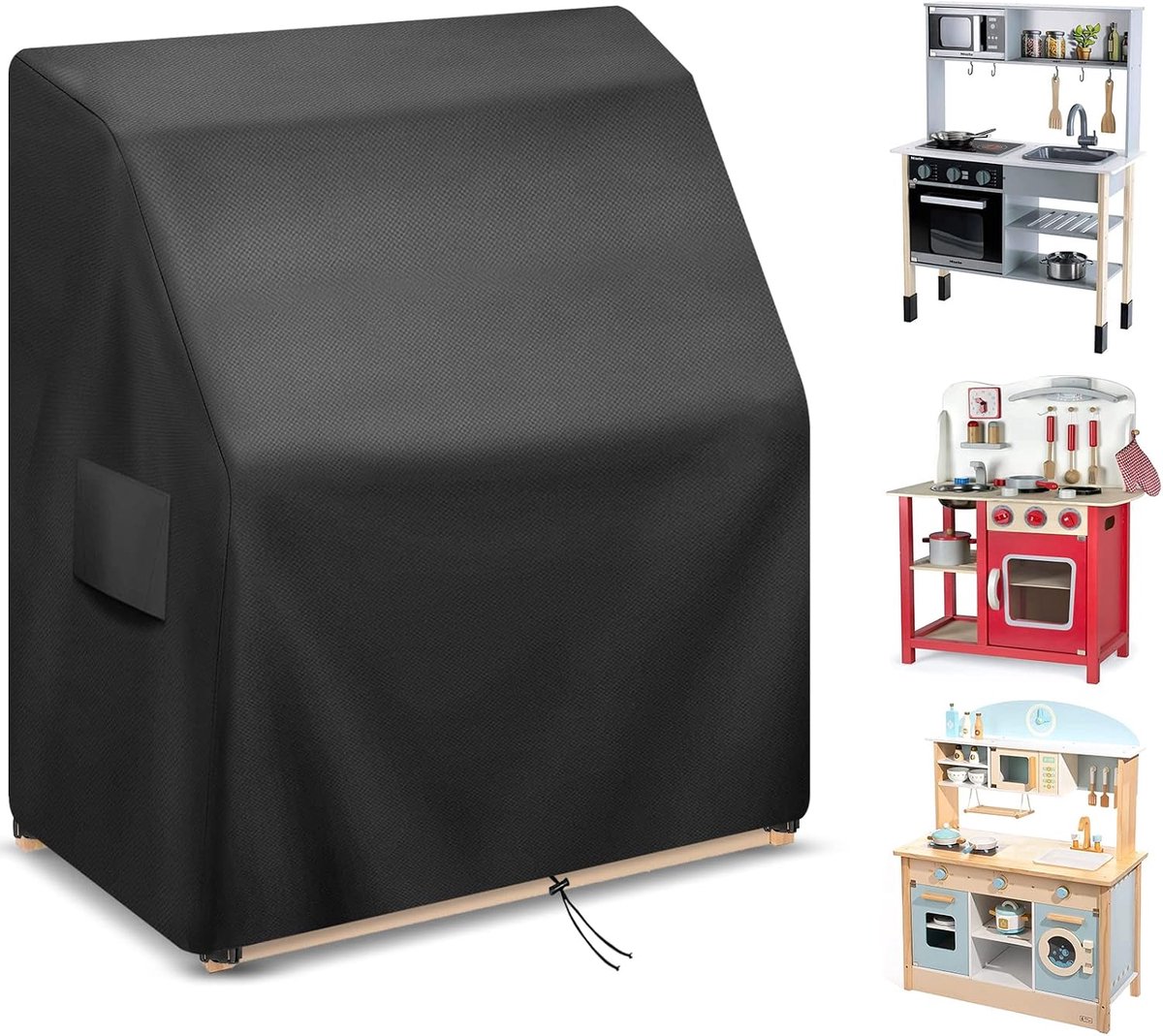 Afdekking voor modderkeuken, waterdicht, 90 x 50 x 100 cm (l x b x h), voor modderkeuken, kinderkeuken, speelkeuken, modderkeuken, winddicht, uv-bestendig, scheurvast
