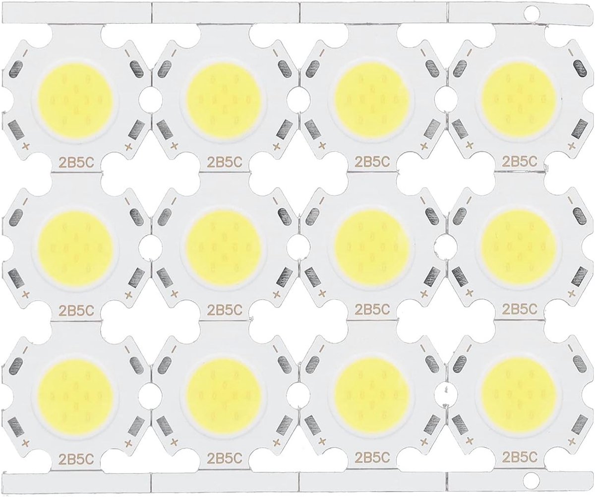 12 stuks LED chips COB Light Emitter component 5W 15-17V voor DIY spotlights downlight plafondlamp (wit)