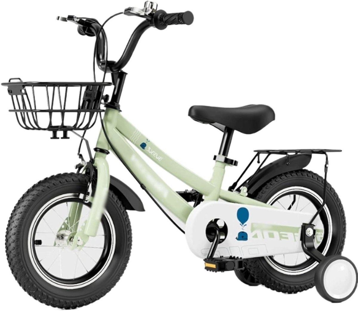 Kinderfiets met d Trapfiets zijwieltjes Leren fietsen Verstelbare hoogte 12 inch Groen